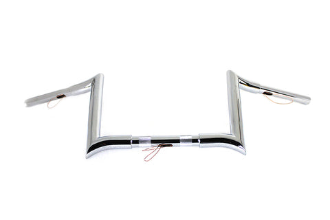 10 inch Chrome Z-Bar Handlebar with Indents - V-Twin Mfg.