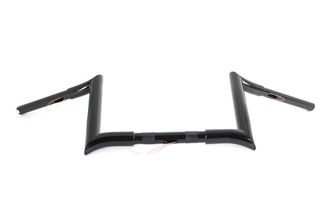 10 inch Black Z-Bar Handlebar with Indents - V-Twin Mfg.
