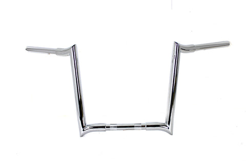 14 inch Chrome Z-Bar Handlebar with Indents - V-Twin Mfg.