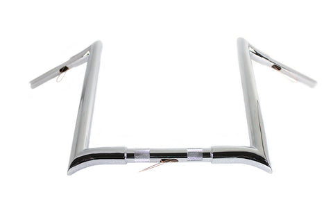 16 inch Chrome Z-Bar Handlebar with Indents - V-Twin Mfg.