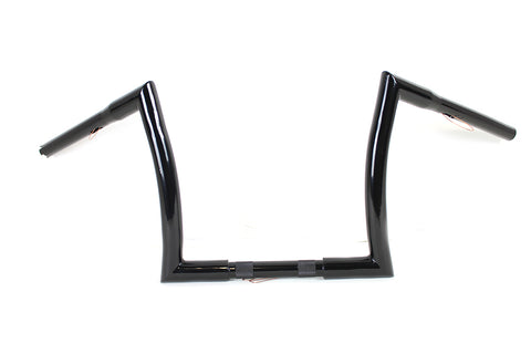 12 inch Z Handlebar without Indents Black - V-Twin Mfg.