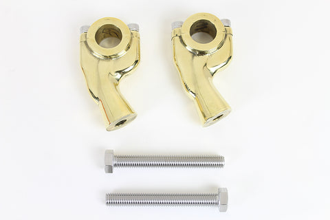 1 inch Retro Pullback Riser Set Brass - V-Twin Mfg.