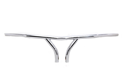 10 inch Chrome Curved Riser Handlebar with Indents - V-Twin Mfg.