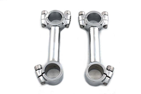 4 inch Dog Bone Riser Set Chrome - V-Twin Mfg.