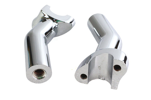 1 inch Pullback Riser Set Chrome - V-Twin Mfg.