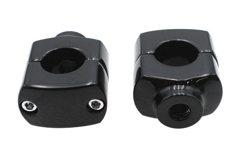 1-1/2 inch Short Riser Set Black - V-Twin Mfg.