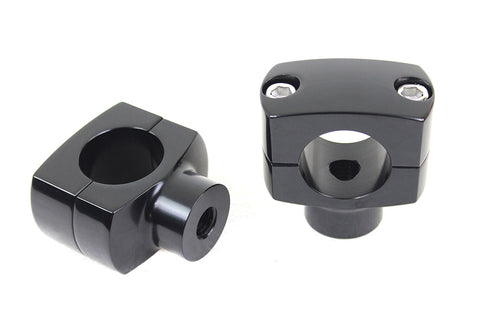 1-1/4 inch Shorty Riser Set Black - V-Twin Mfg.