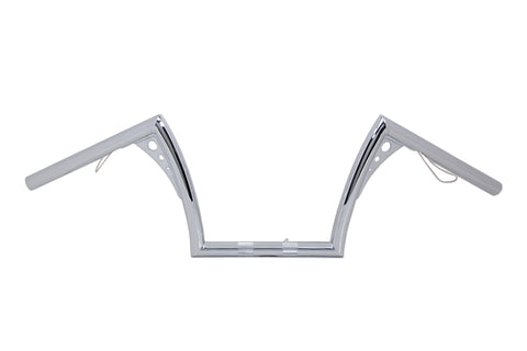 10 inch Pirate Z-Bar Handlebar Chrome - V-Twin Mfg.