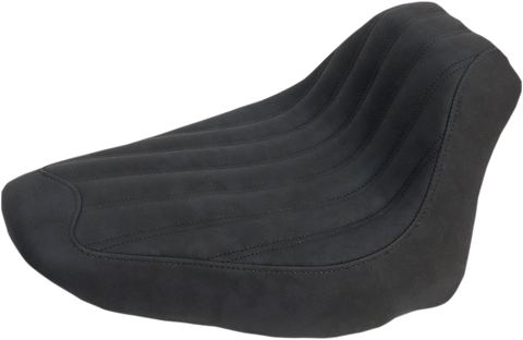 SADDLEMEN Knuckle Solo Seat - Ribbed - Black - FLSTC 806-15-0023