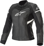 ALPINESTARS Stella Women's Kira Leather Jacket - Black/White - US 8 / EU 44 3112019-12-44