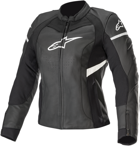 ALPINESTARS Stella Women's Kira Leather Jacket - Black/White - US 8 / EU 44 3112019-12-44