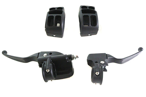 Front Handlebar Control Kit Black - V-Twin Mfg.