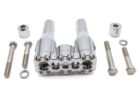 Wyatt Gatling 6 inch Baron Style Riser Set Chrome - V-Twin Mfg.