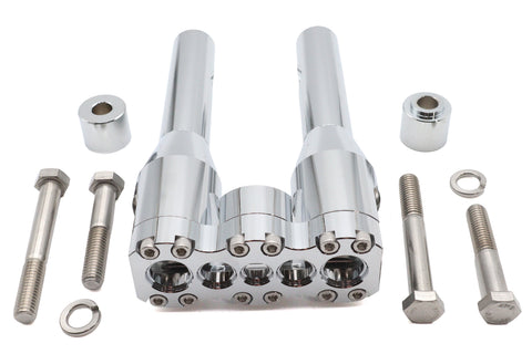 Wyatt Gatling 8 inch Baron Style Riser Set Chrome - V-Twin Mfg.