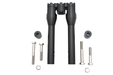 Wyatt Gatling 10 inch Baron Style Riser Set Black - V-Twin Mfg.
