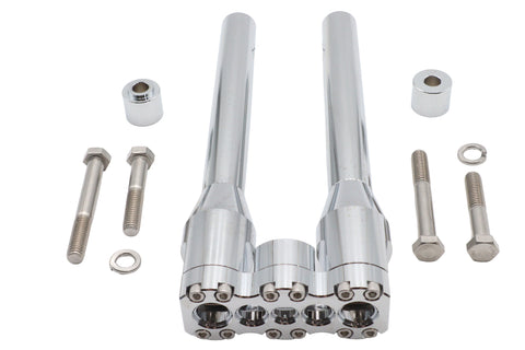 Wyatt Gatling 12 inch Baron Style Riser Set Chrome - V-Twin Mfg.
