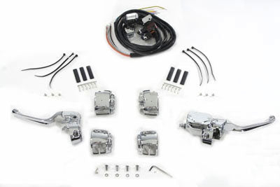 Chrome Handlebar Control Kit with Switches - V-Twin Mfg.