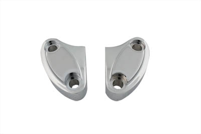 Top Riser Clamp Set Chrome - V-Twin Mfg.