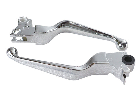 Chrome V-Cut Hand Lever Set - V-Twin Mfg.