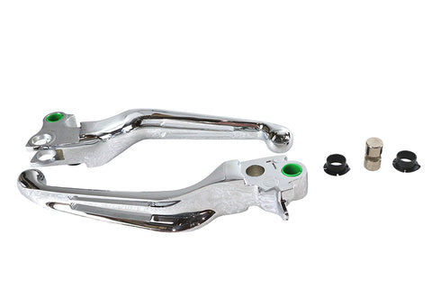 Chrome Slotted Hand Lever Set - V-Twin Mfg.