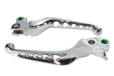 Chrome Drilled Hand Lever Set - V-Twin Mfg.