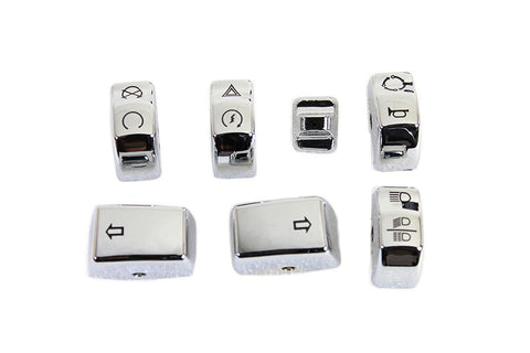 Handlebar Switch Cap Set Chrome - V-Twin Mfg.