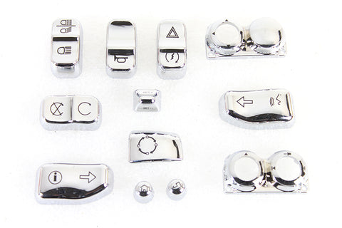 Handlebar Switch Cap Set Chrome - V-Twin Mfg.
