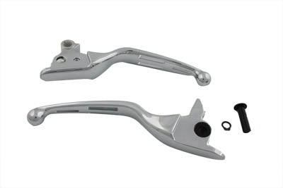 Chrome Slotted Hand Lever Set - V-Twin Mfg.