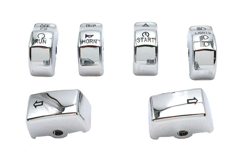 Handlebar Switch Cap Set Chrome - V-Twin Mfg.