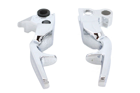 Short Trigger Lever Set Chrome - V-Twin Mfg.
