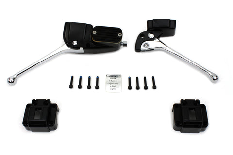 Black Handlebar Master Cylinder and Clutch Lever Assembly - V-Twin Mfg.