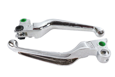 Chrome Contour Hand Lever Set - V-Twin Mfg.