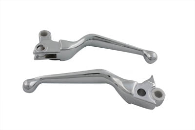Chrome Smooth Contour Hand Lever Set - V-Twin Mfg.