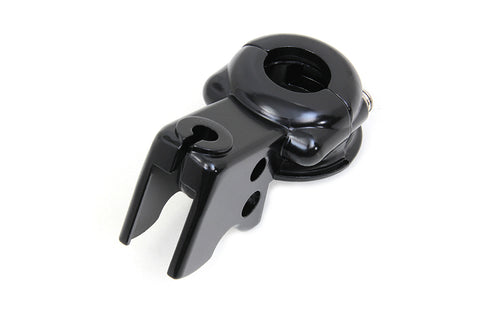 Clutch Hand Lever Bracket with Clamp Black - V-Twin Mfg.