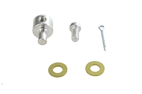 Cadmium Carburetor Throttle Lever Wire Block - V-Twin Mfg.