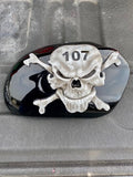 3D skull and crossbones 107 Harley air cleaner