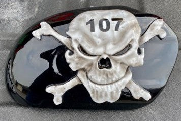 3D skull and crossbones 107 Harley air cleaner