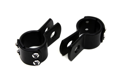 Black 1-1/2 inch Footpeg Mount Clamp Set - V-Twin Mfg.