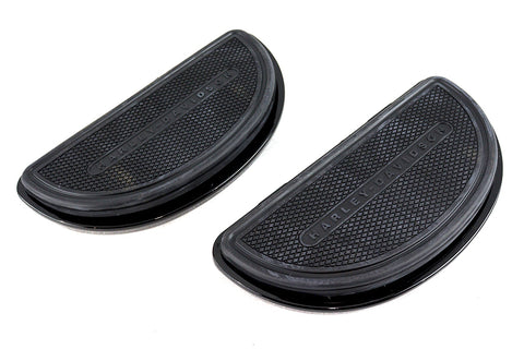 Gloss Black Passenger Half Moon Footboard Set - V-Twin Mfg.