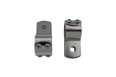 Chrome 1-1/4 inch Footpeg Mount Clamp Set - V-Twin Mfg.