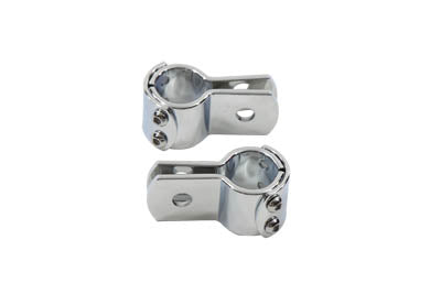 Chrome 1 inch Footpeg Mount Clamp Set - V-Twin Mfg.