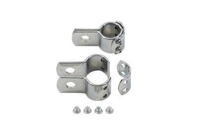Chrome 1-1/8 inch Footpeg Mount Clamp Set - V-Twin Mfg.