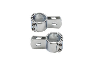 Chrome 1-1/4 inch Footpeg Mount Clamp Set - V-Twin Mfg.