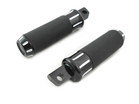 Black Clear Cut Style Footpeg Set - V-Twin Mfg.