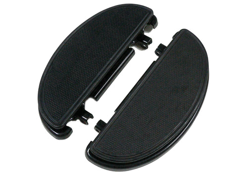 Black Driver Half Moon Footboard Set - V-Twin Mfg.