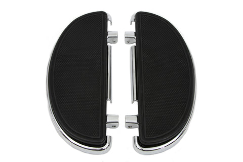 Chrome Driver Half Moon Footboard Set - V-Twin Mfg.