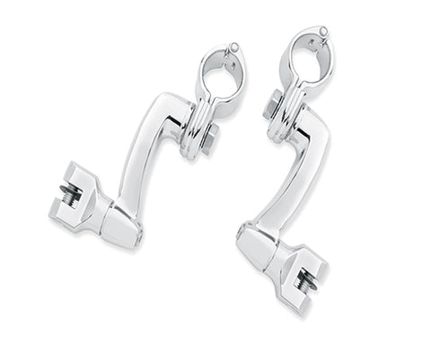 360° Adjustable Passenger Footpeg Mount Kit Chrome - V-Twin Mfg.