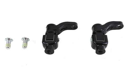 360° Adjustable Passenger Footpeg Mount Kit Black - V-Twin Mfg.