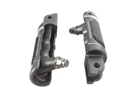 M8 NYC Style Driver Footpeg Set Graphite - V-Twin Mfg.