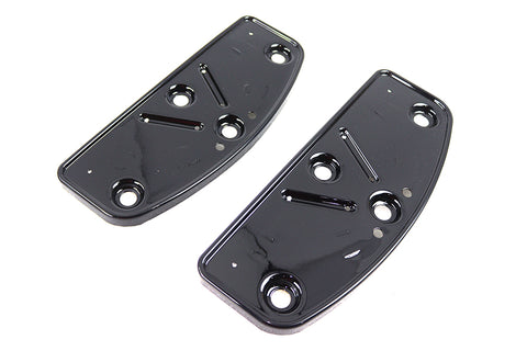 OE Driver Footboard Set Black 'D' Shape - V-Twin Mfg.